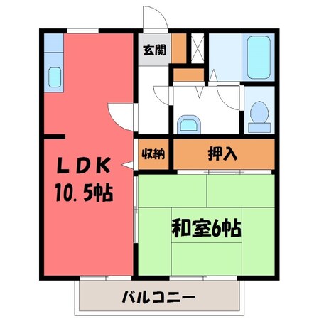 ビーライン今泉の物件間取画像